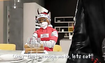 A Merry Bi-curious Christmas Threesome - 2nd Life Yiff