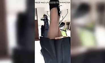 Asian MILF Slut Flashes Upskirt at Health Center