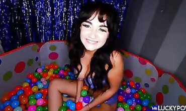 Brunette Babe With Natural Tits Talks Dirty During POV Blowjob