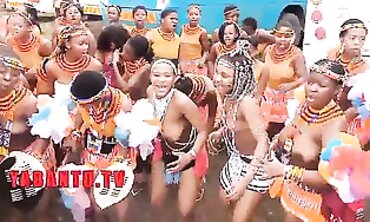 Busty Zulu Girls Flashing in Public
