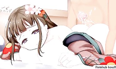 Anime Game Osanaduma: Hentai Blowjob with Big Dick