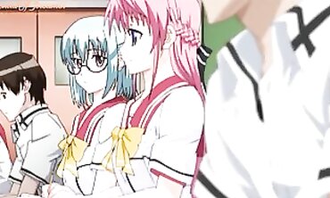 Uncensored Anime: Two Beauties Take a Big Dick at the Clinic