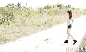 Skinny 19-Year-Old Vanessa Gets Rough With A Big Cock