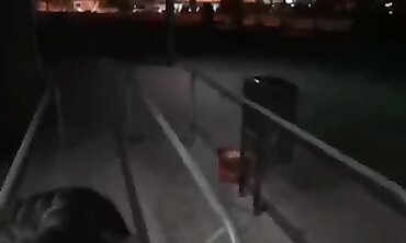 Public Night Fuck: Rough Sex and Spanking Outdoors
