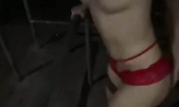 Public Night Fuck: Rough Sex and Spanking Outdoors