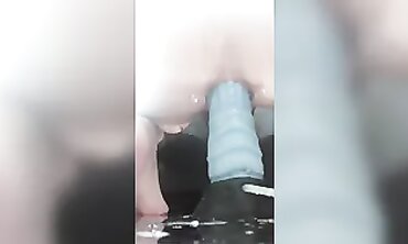 Bad Dragon ディルドでアナニー＆グリセリン浣腸ローション中出し
