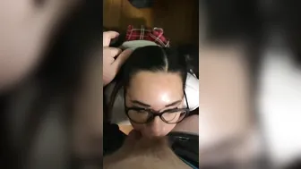 POV: College Bimbo Gets Deepthroated and Creampied