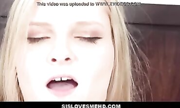 Petite Blonde Stepsister POV Family Fuck With Big Tits