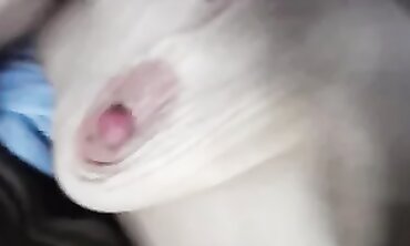 Sexy MILF Stretches Her Sagging Boobs in Lingerie - Bra Busting Orgasm