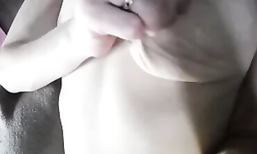 Sexy MILF Stretches Her Sagging Boobs in Lingerie - Bra Busting Orgasm
