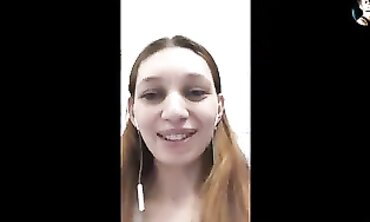 Hot Russian MILF Skyping with Her Lover - Old Man Fucks women