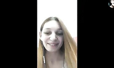 Hot Russian MILF Skyping with Her Lover - Old Man Fucks women