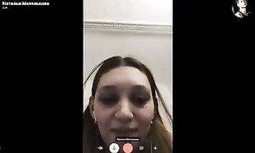 Hot Russian MILF Skyping with Her Lover - Old Man Fucks women