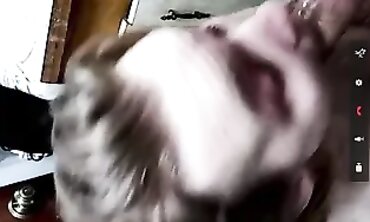 POV: Blonde Amateur Gets Face Fucked by Friend in Restroom