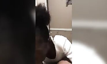 Next Door Ex-Wife Creeps Up For Deep Throat On Big Black Cock