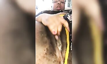 Plumper Ebony BBW Solo Creampie
