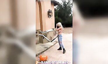 Kenzie Taylor's Halloween Outdoor Blowjob