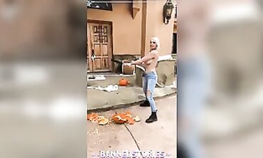 Kenzie Taylor's Halloween Outdoor Blowjob
