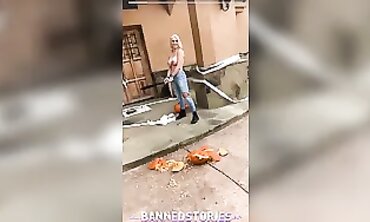 Kenzie Taylor's Halloween Outdoor Blowjob