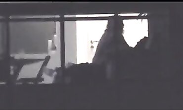 Busty MILF Lovers Romp and Fuck in Window