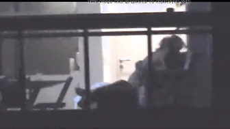 Busty MILF Lovers Romp and Fuck in Window