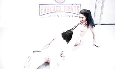 Lydia Black & Sheena Rose: Naked Wrestling Lesbian Fuckfest