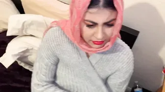 Muslim Daughter In Law Gives Stepdad A Surprise Blowjob And Rides His Big Dick