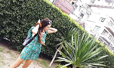 Outdoor Anal Adventure With Lingerie And Butt Plug
