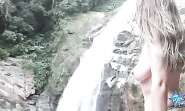 Mike and His Pal Fuck Sensuous Slim Nymph in the Forest