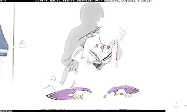 3D Hentai: Emilia from Re:Zero Gets Rough Anal Creampie