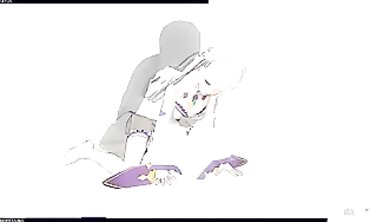 3D Hentai: Emilia from Re:Zero Gets Rough Anal Creampie