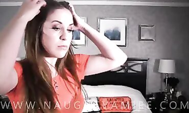 Stepdad Teaches Slutty Stepdaughter a Lesson