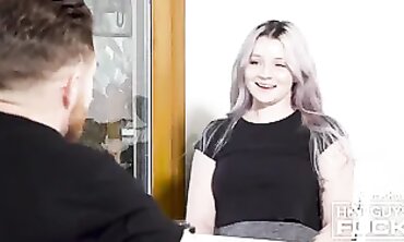 Halle Takes Control With Dustin's Big Cock