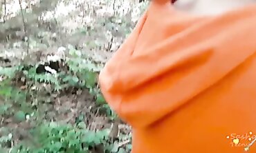 Caught in the Woods: SashaTeeny Gets Rough Outdoor Sex