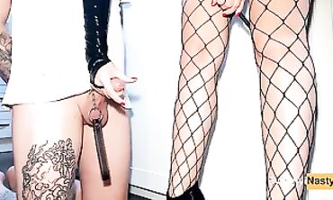 Mistress EvgenyiNasty Pegs Her Submissive Marionette With Strap-On