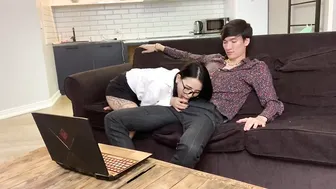 Tattooed Boss Roughly Fucks Secretary LiaTrixy on Office Table