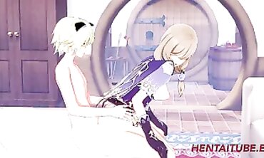 Genshin Impact Lisa Cosplay Creampie at Mansion