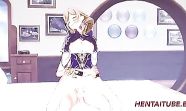 Genshin Impact Lisa Cosplay Creampie at Mansion