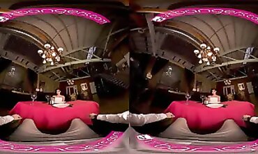 VR POV: Latina Waitress Blowjob & Sex While Waiting For Girlfriend