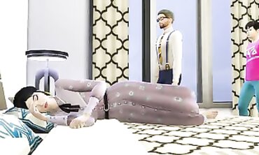 Homemade Korean MILF Threesome With Stepson