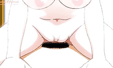 Uncensored Hentai: Rough Anal and Creampie After Watching Porn