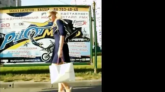 Blonde Babe's Lovely Rump Caught Frontal Upskirt