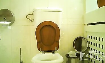 Brunette Latina Hairy Girl in the Toilet Part 1