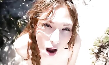 Spunky Bombshell Delivers Outdoor Blowjob And Facial