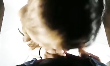 POV: Curvy MILF in Lingerie Gives a Handjob