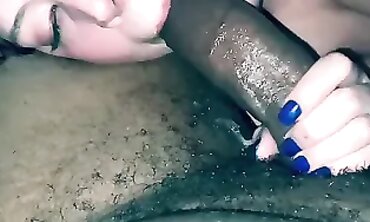 Milky Takes A Deepthroat POV Blowjob From Her Ebony Man
