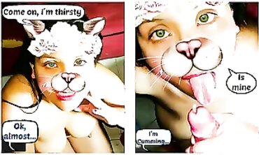 Brazilian BBW Squirts & Swallows in POV Hardcore Comic