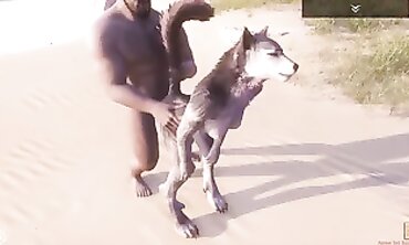 Unshaved Wolfgirl Rasha Takes a Huge Cock