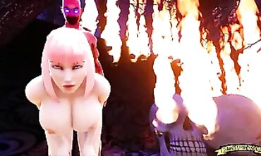 First Circle 3D SFM Cartoon: Rough Anal & Blowjob