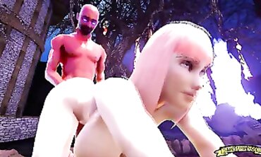 First Circle 3D SFM Cartoon: Rough Anal & Blowjob